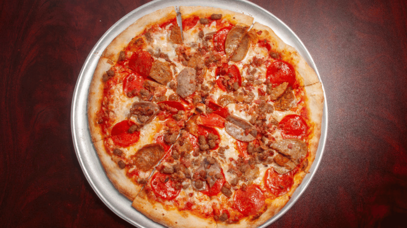 Ground Beef Crusted Pizza