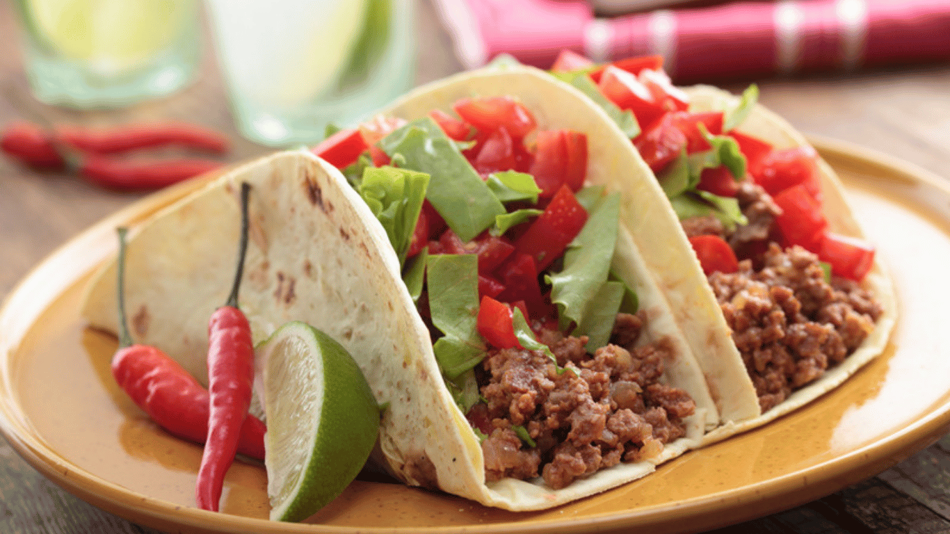 Crispy NM Red Chile Beef Tacos with Cilantro Lime Ranch