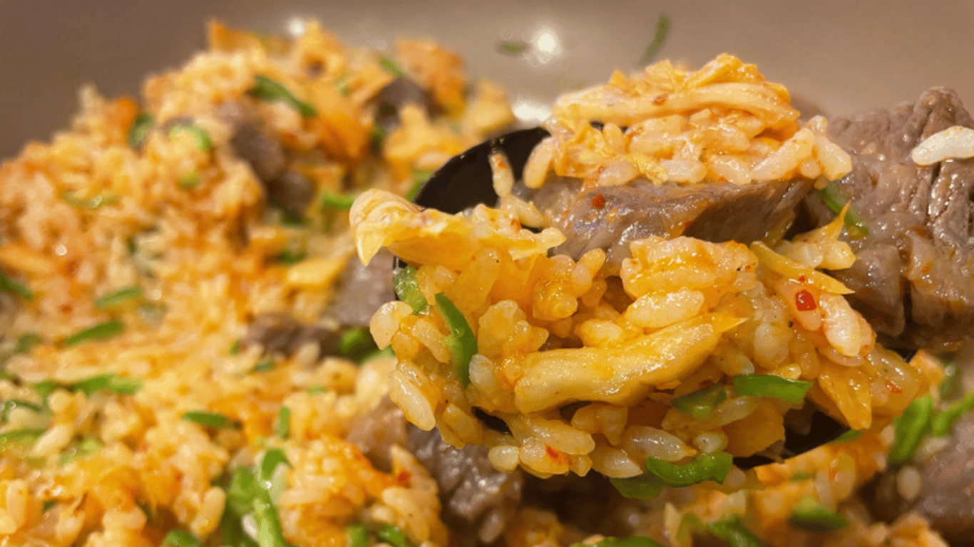 Honey Garlic Steak Bites with Fried Rice